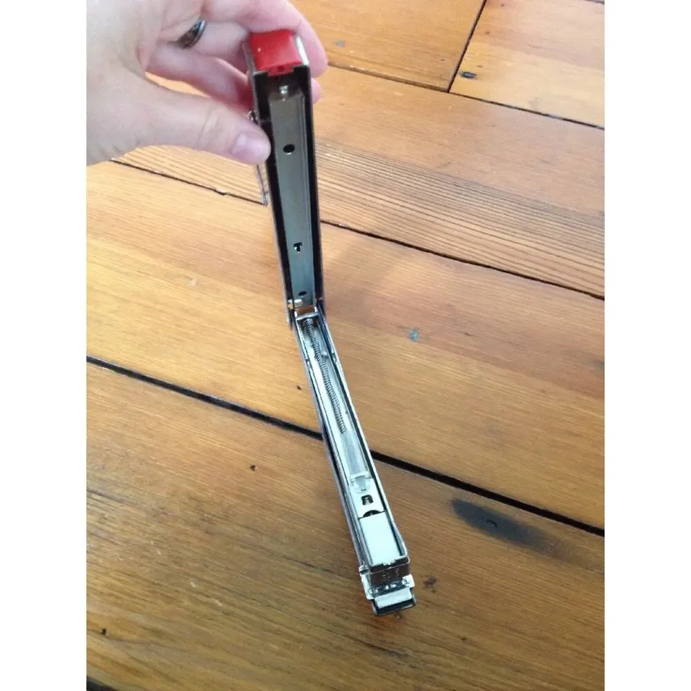 Vintage Metal Chrome Shiny Bates 210P Standard Plier Hand Stapler